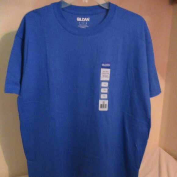 GILDAN pre-shrunk cotton t-shirt ROYAL BLUE L - Picture 1 of 1